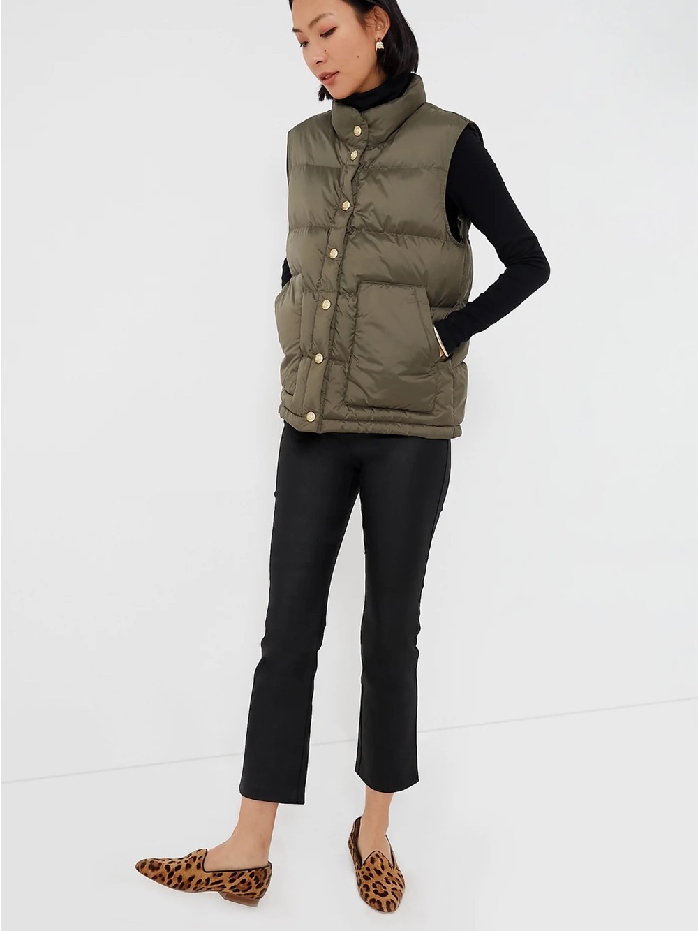 TUCKERNUCK Olive Green Inez Puffer Vest